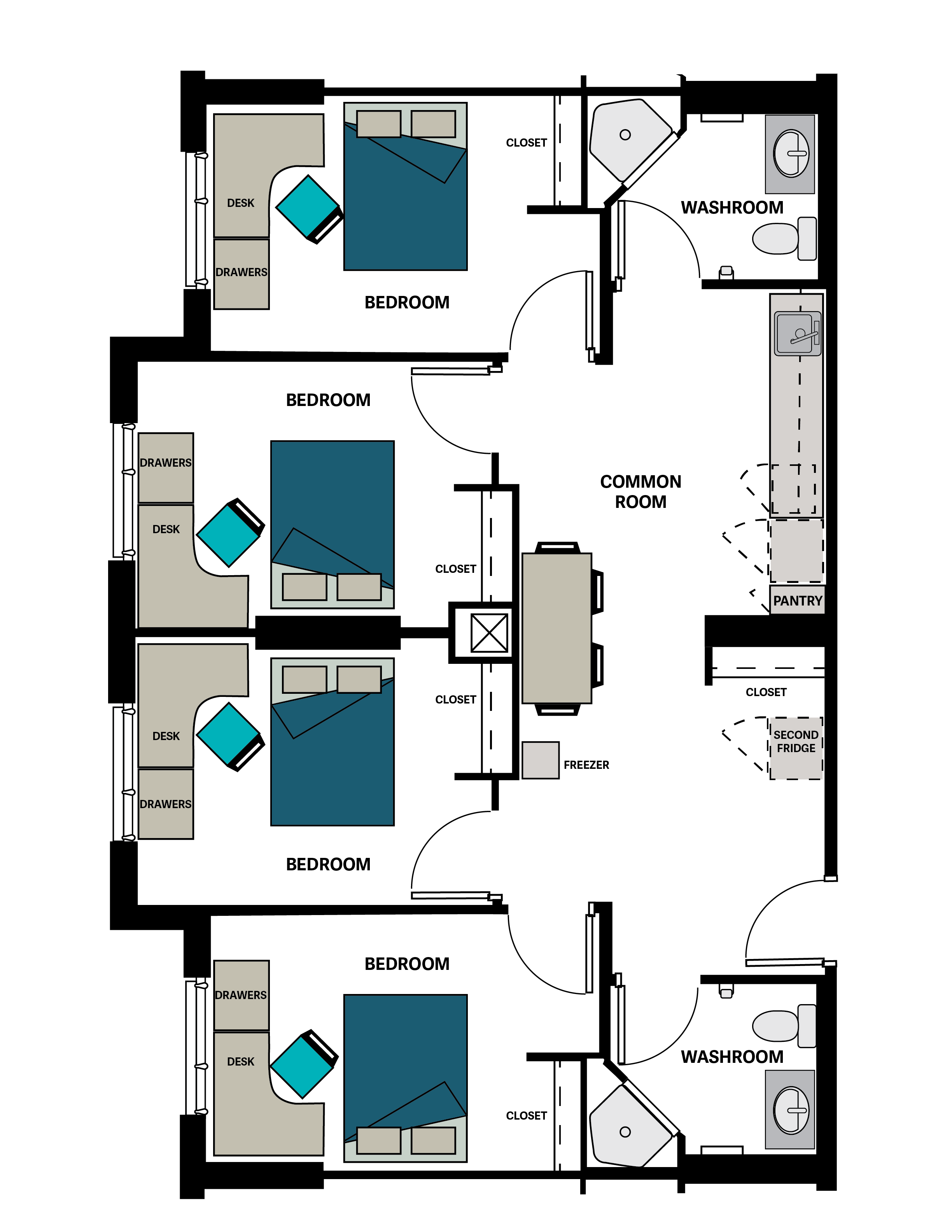 Four-BR Floorplan