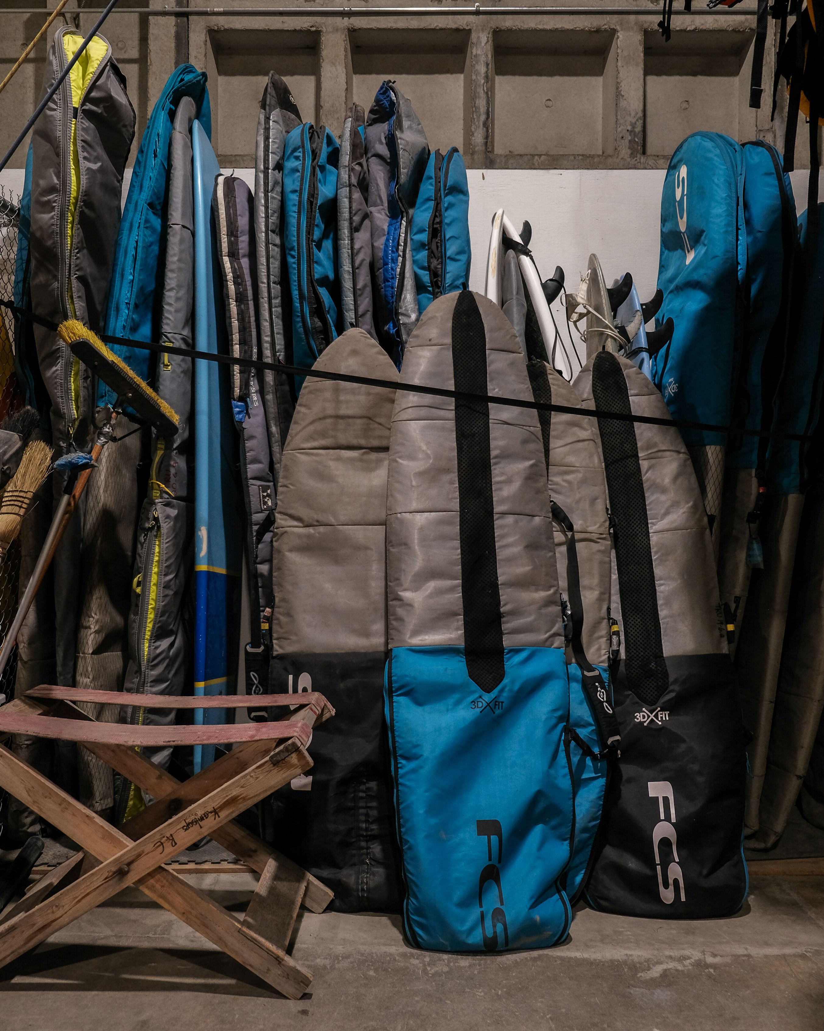 Adventure Studies surfboards and field equipment