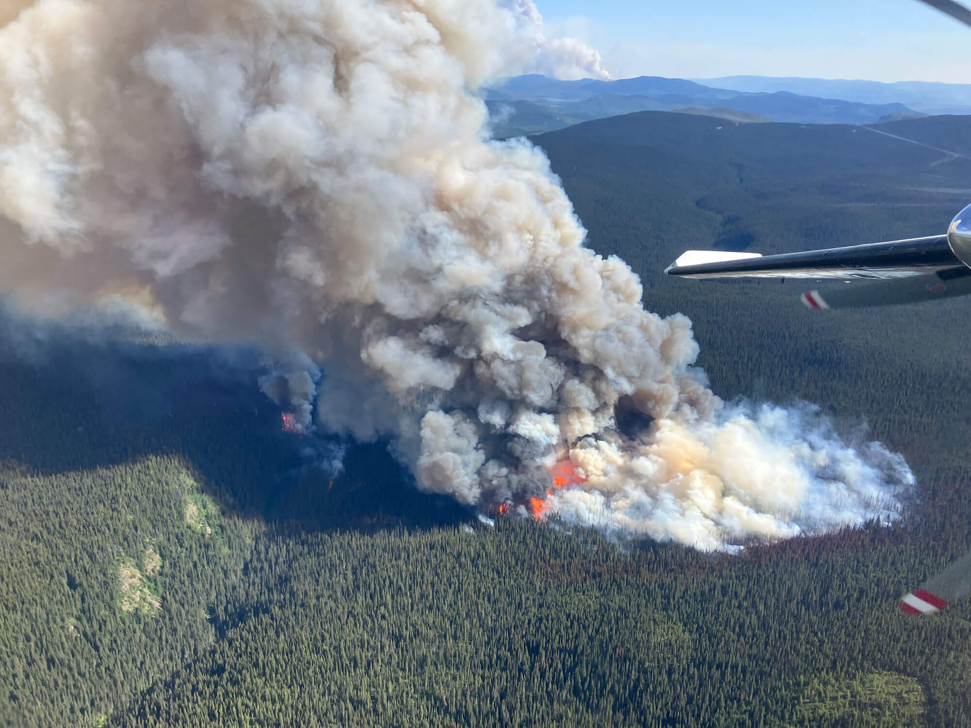 Wildfire burning in BC