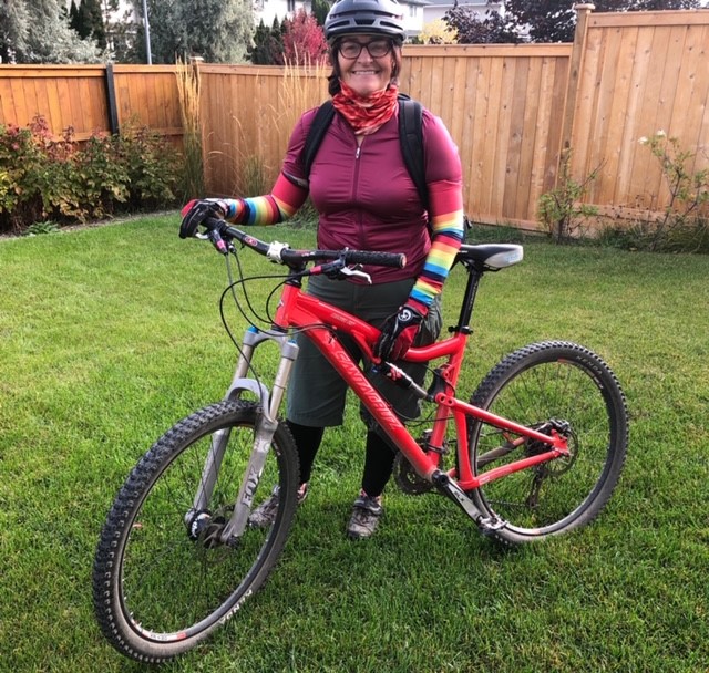 Tania Gottschalk with her bicycle