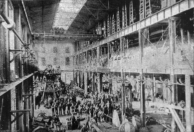 Dry Dock Engine Works Machine Shop Interior 1894