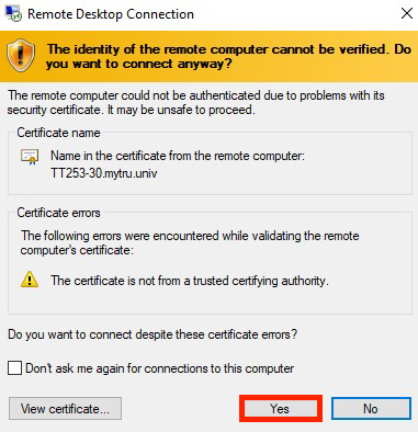 Warning Dialog