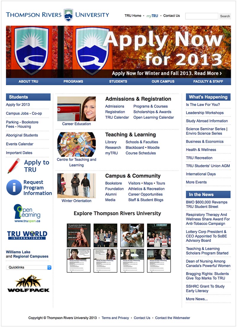 2013 home page