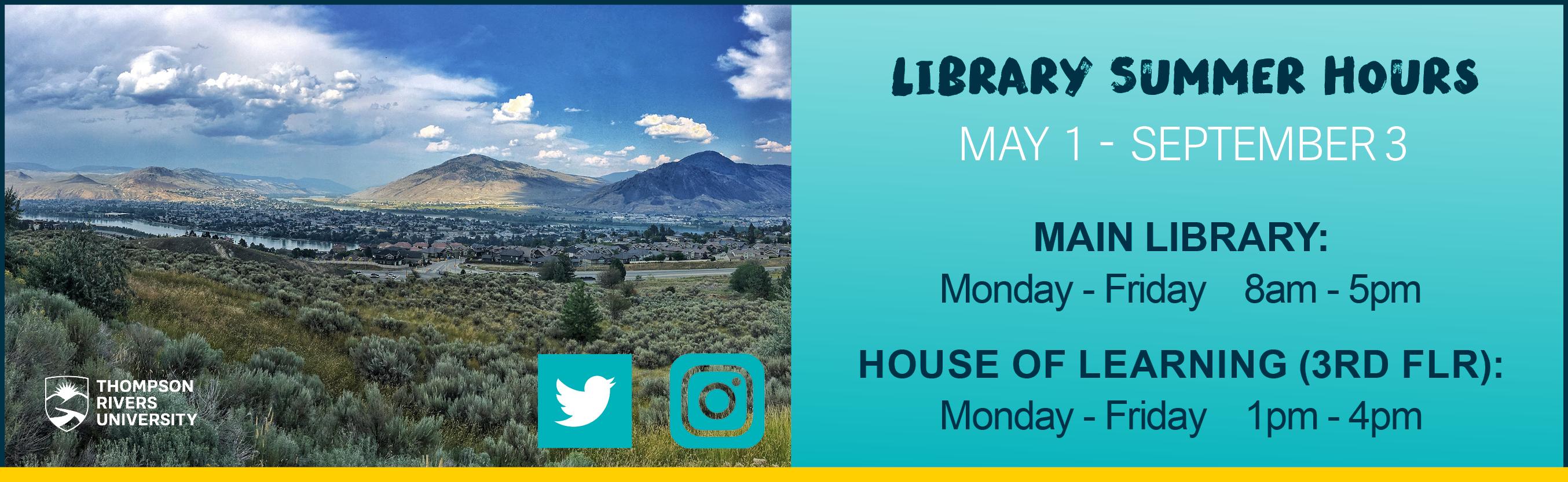 2019 Summer Hours: Main Library Monday-Friday 8-5; HOL Monday-Friday 1-4pm