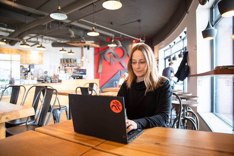 woman on laptop