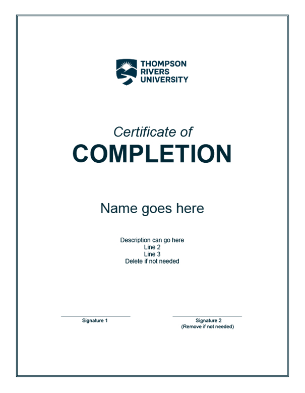 Completion Certificate vertical