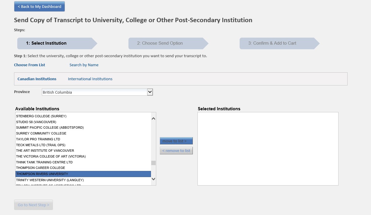 PS transcript step 3