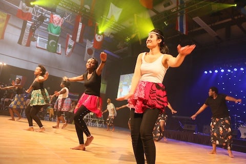dancers performing at international event