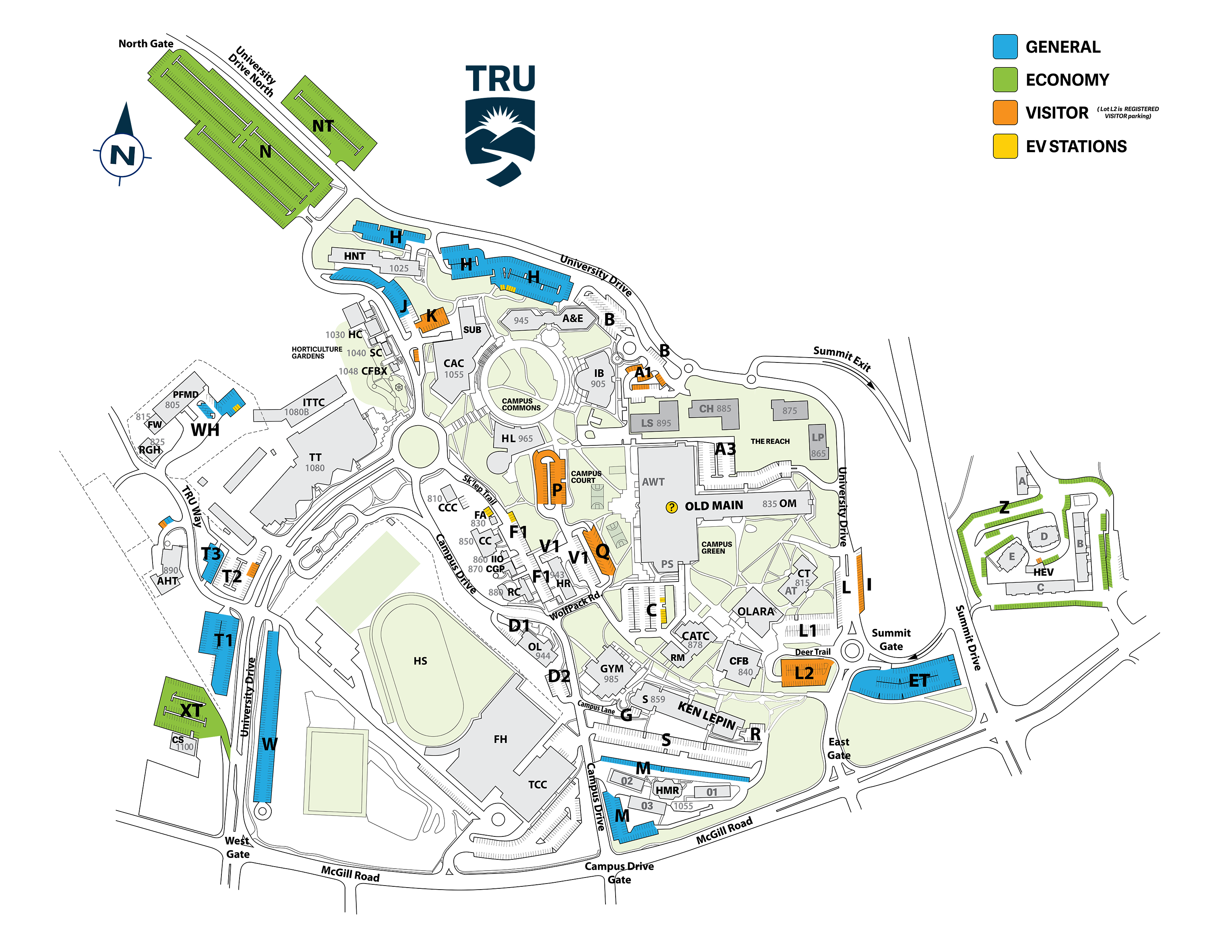 Thompson Rivers University Campus Map