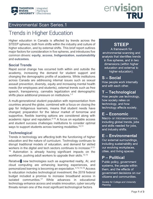 Trends in Higher Education thumbnail