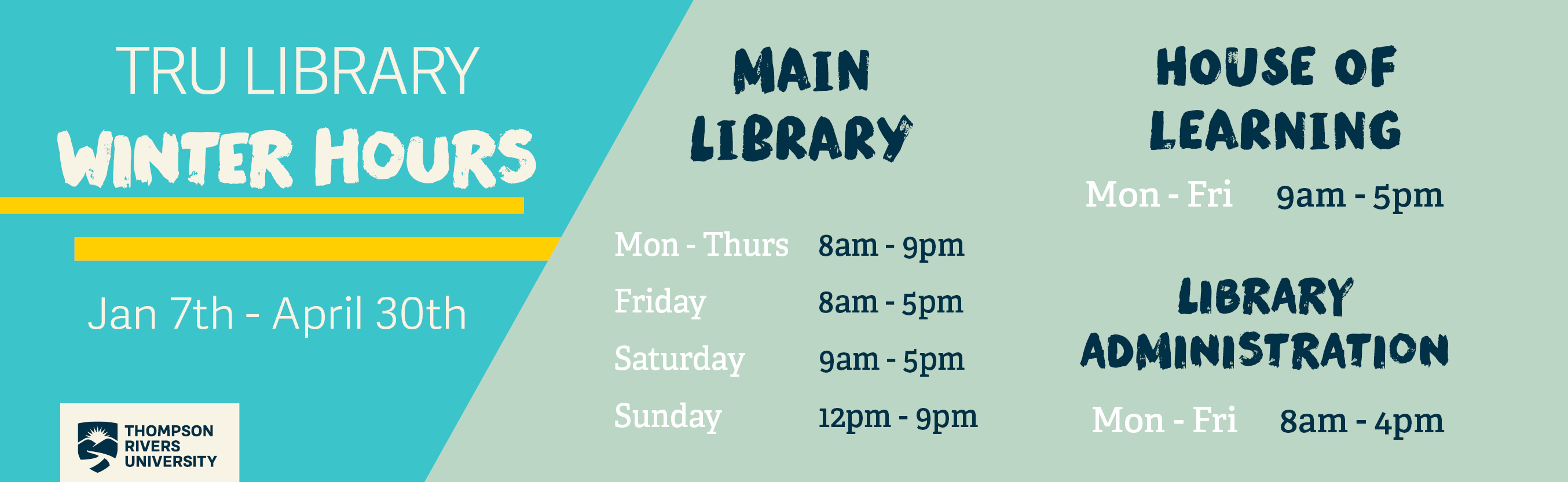 Winter Hours 2019