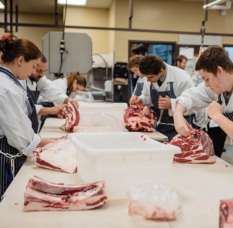 packaged meats in grocery store