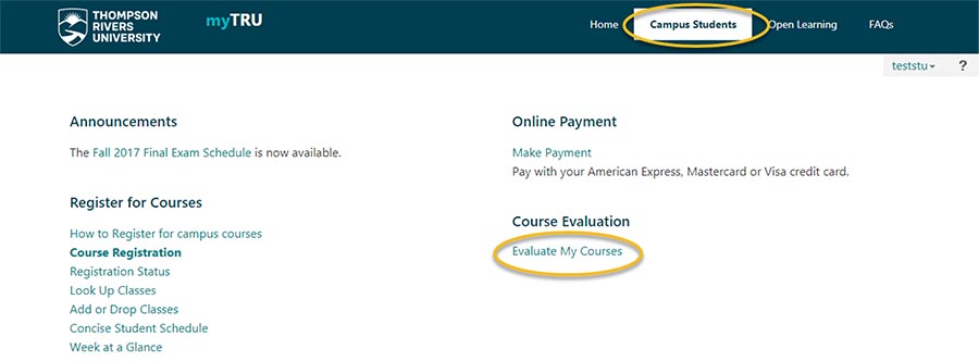 course evaluation survey