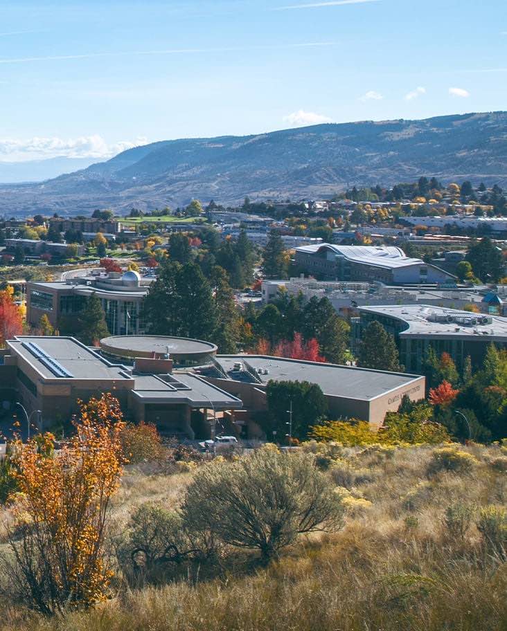 Panorama shot of TRU and Thompson River Valley