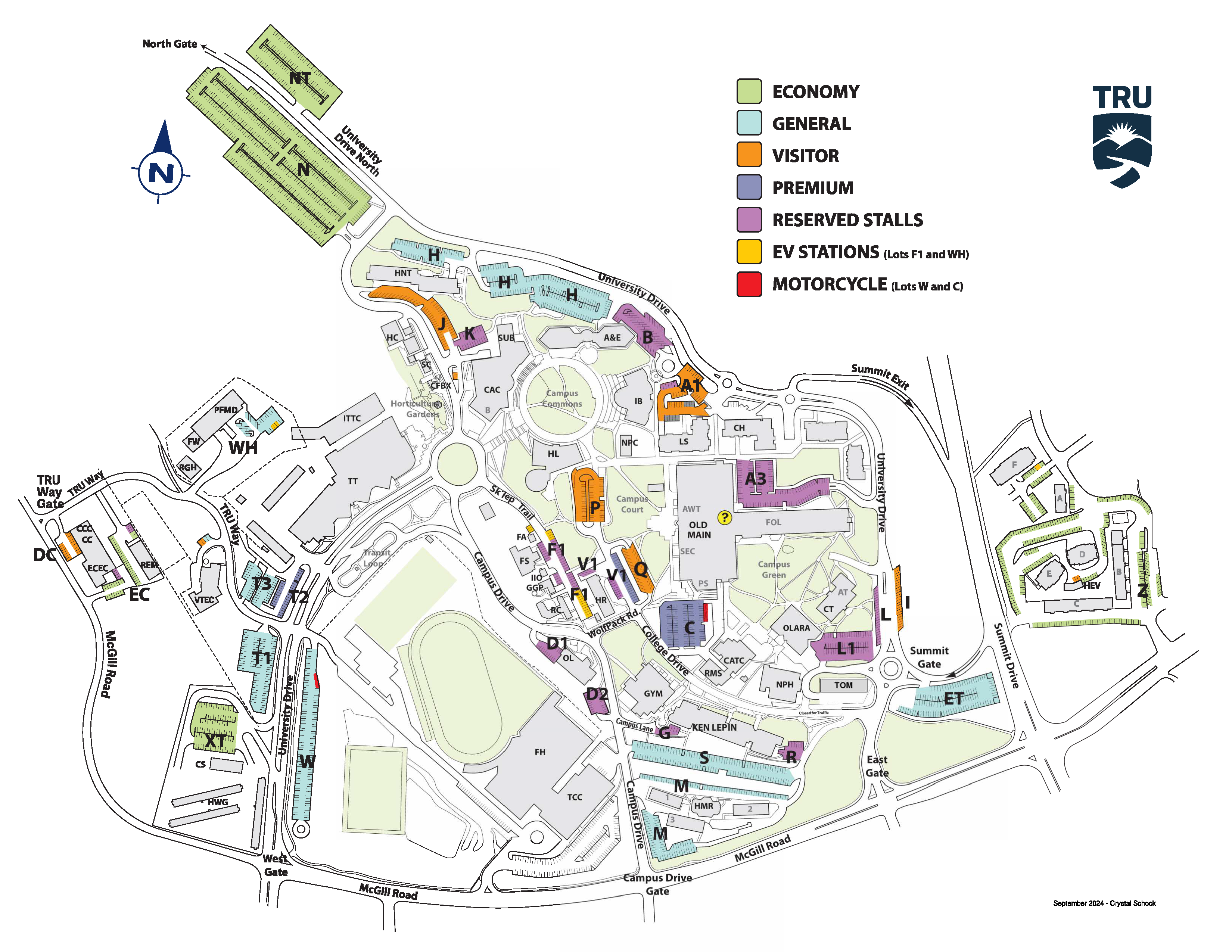 Parking Tiers Fall 2022