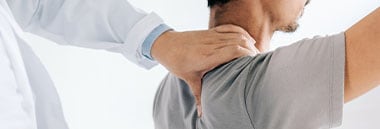 receiving chiropractic treatment