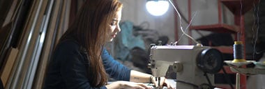 person sewing