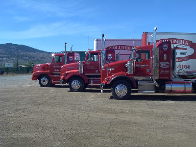three trucks